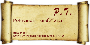 Pohrancz Terézia névjegykártya